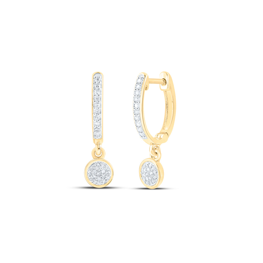 10Kt Yellow Gold 1/6Ctw-Dia Nk Dangling Earring (2.26 grams)