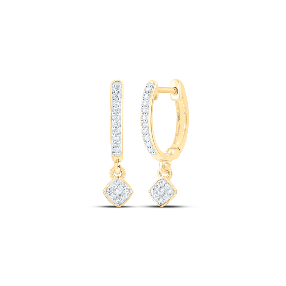 10Kt Yellow Gold 1/6Ctw-Dia Nk Dangling Earring (1.98 grams)