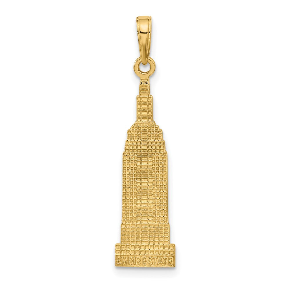 14k Yellow Gold 8 mm EMPIRE STATE Building Pendant (1.54 grams)