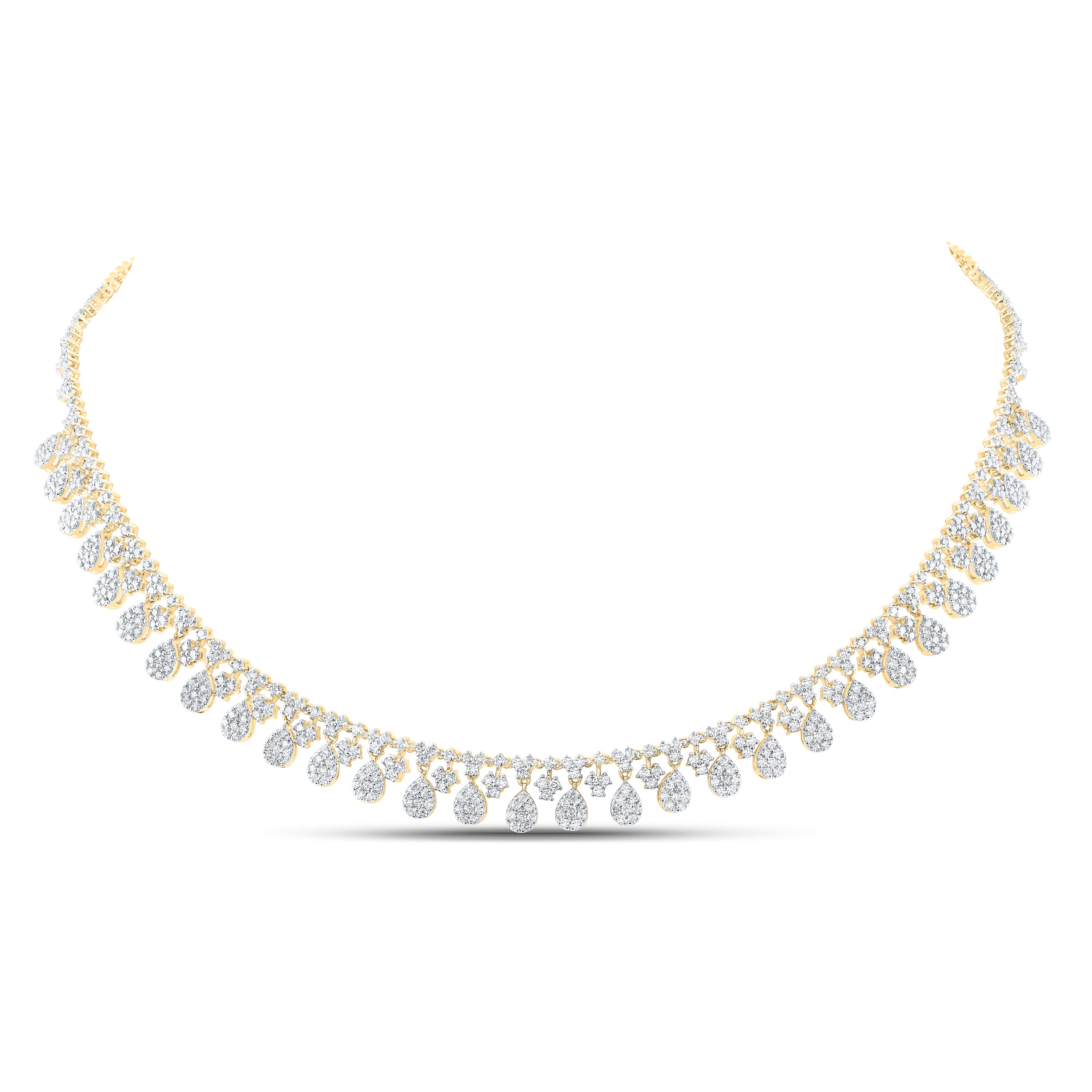 14Kt Yellow Gold 4 7/8Ctw-Diamond Fashion Necklace (16 Inch) (23.56 grams)