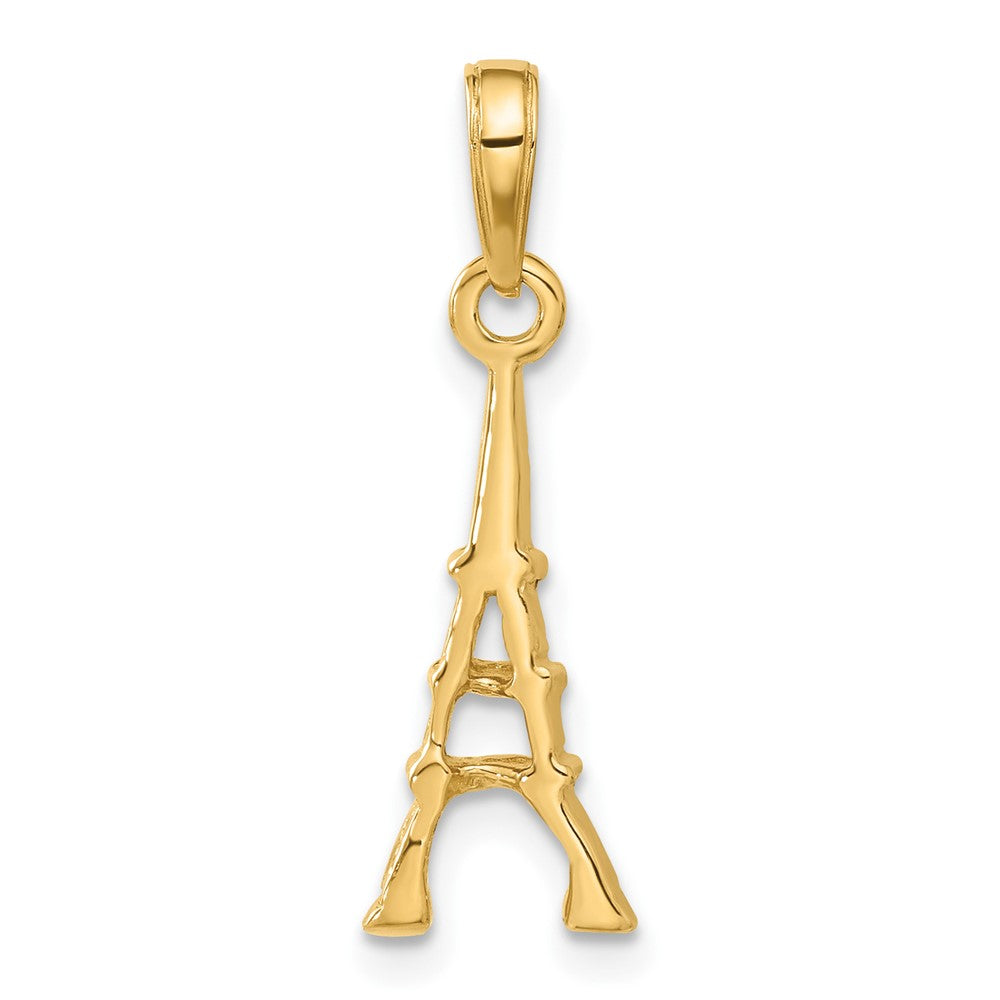 14k Yellow Gold 9 mm Eiffel Tower Pendant (1.28 grams)