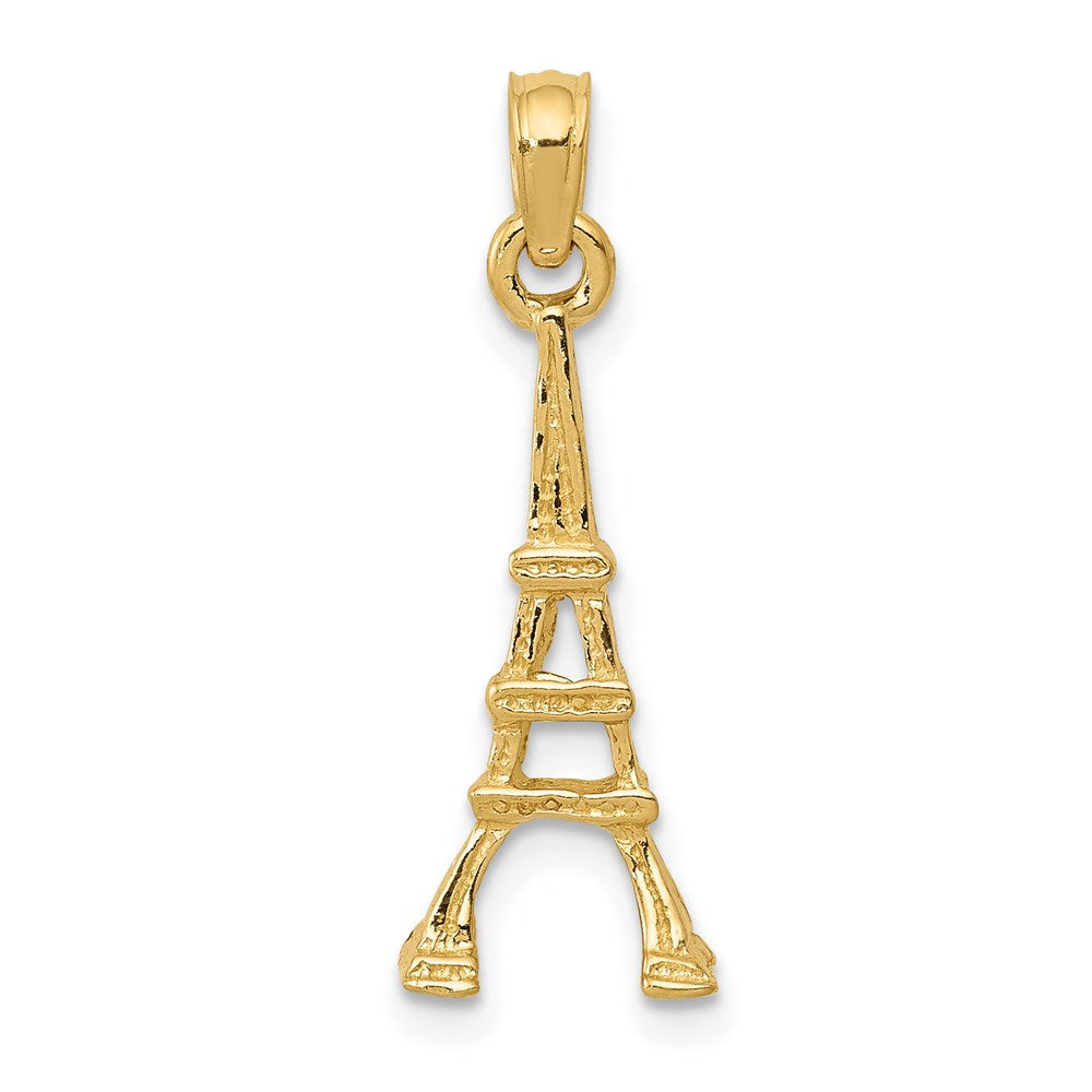 14k Yellow Gold 9 mm Eiffel Tower Pendant (1.28 grams)