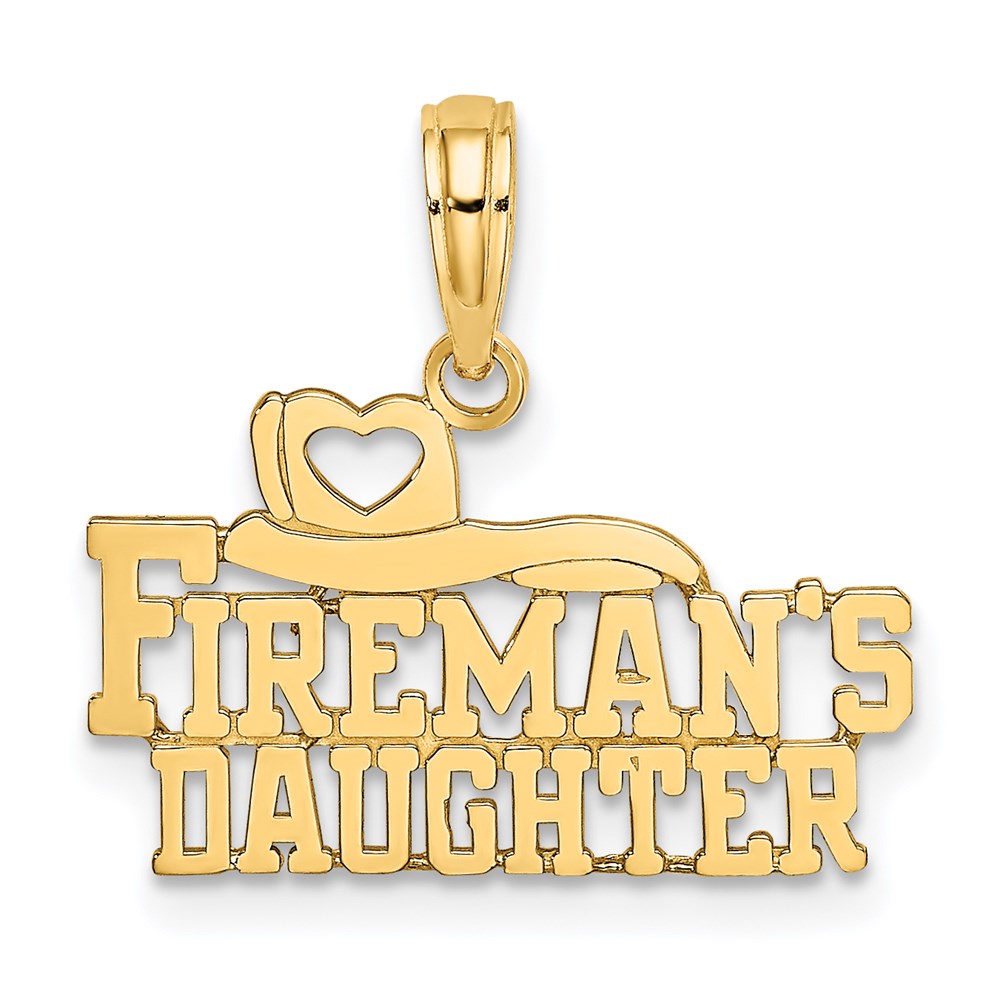 14k Yellow Gold 19.3 mm FIREMAN'S DAUGHTER Charm (0.79 grams)