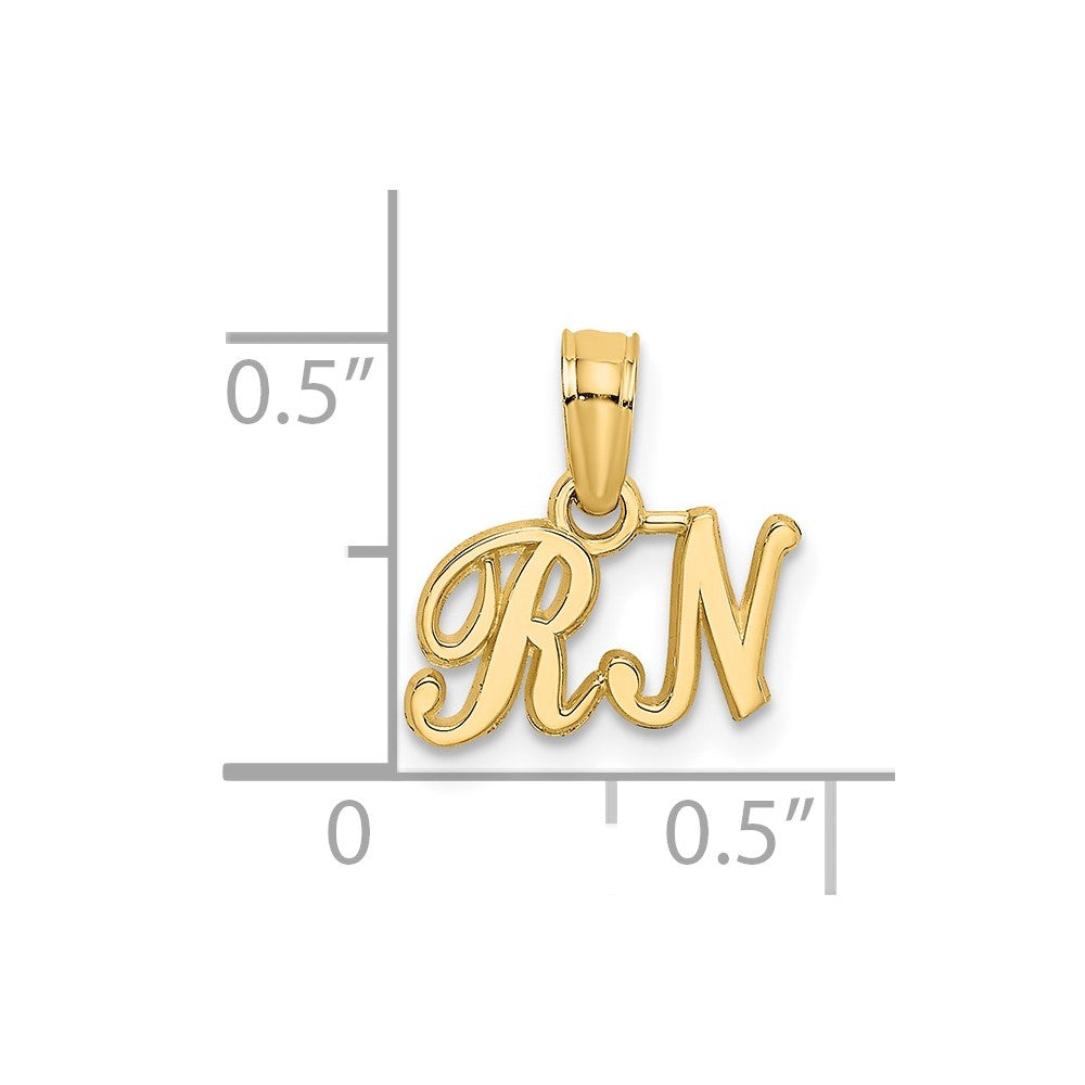 14k Yellow Gold 10.65 mm RN Charm (0.47 grams)