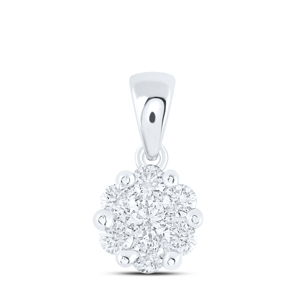 1/3Ctw-Dia Nk Flower Fashion Pendant (0.9 grams)