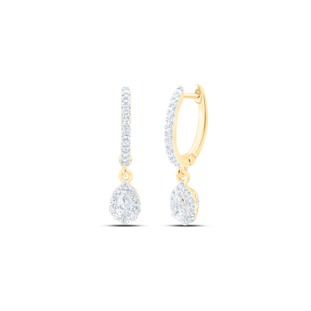 14Kt Yellow Gold 5/8 Ctw Dia Nke Dangling Earring (2.25 grams)