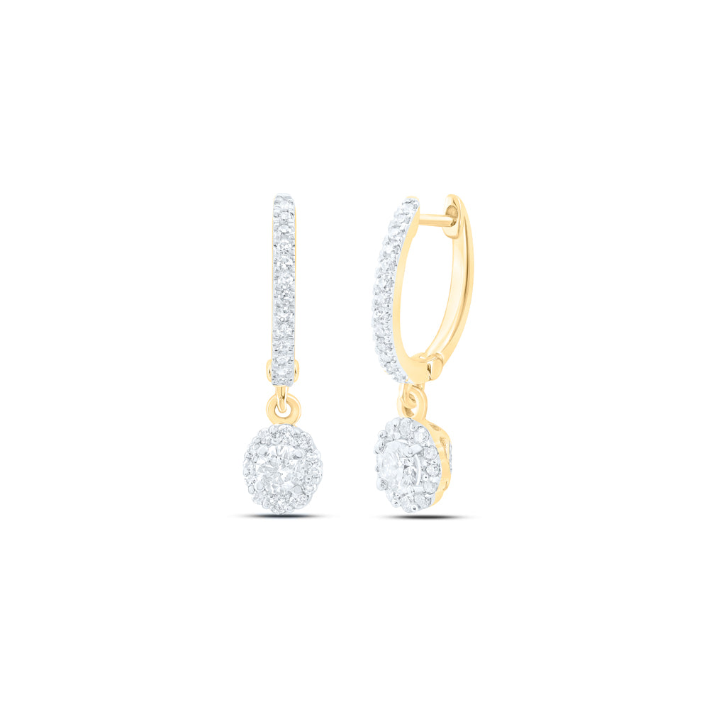 14Kt Yellow Gold 5/8 Ctw Dia Nke Dangling Earring (2.24 grams)