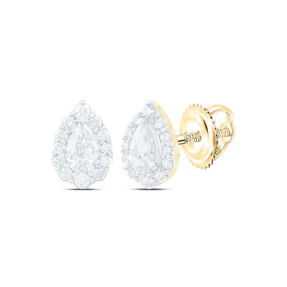 14Kt Yellow Gold 1/2Ctw-Dia Nke Fashion Pear Earring (0.82 grams)