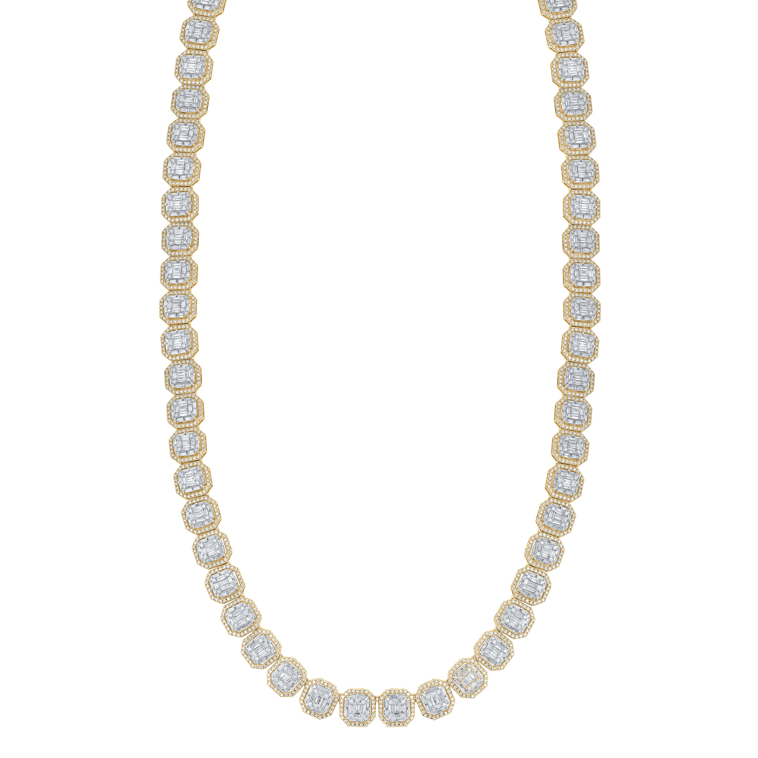 14Kt Yellow Gold 19 1/2Ctw-Dia  Ana M Am Diana Bug Mens Chain(22 Inch) (66.93 grams)