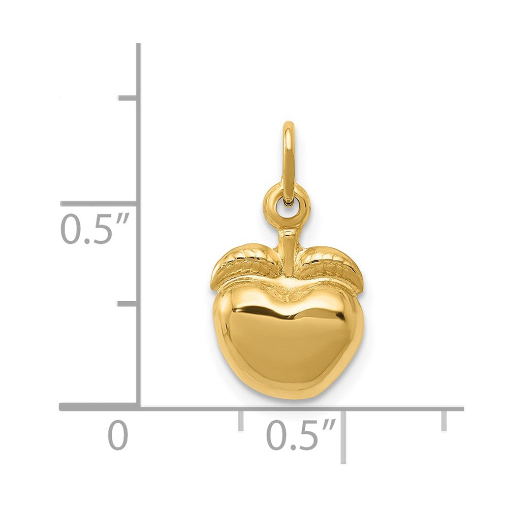 14k Yellow Gold 10 mm Apple Charm (0.45 grams)