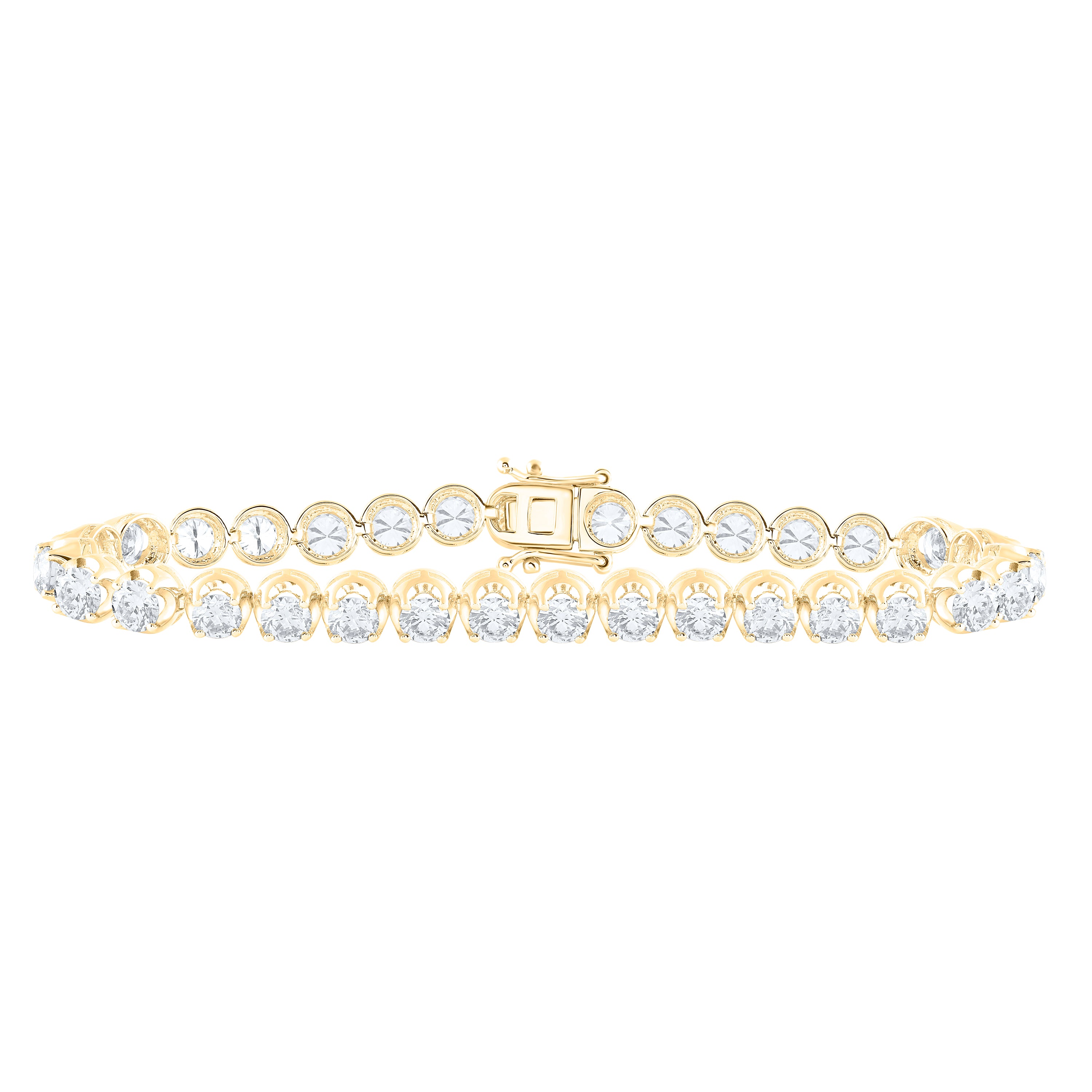 14Kt Yellow Gold 7 7/8Ctw-Dia Nk Fashion Tennis Bracelet-7 Inch (12.61 grams)