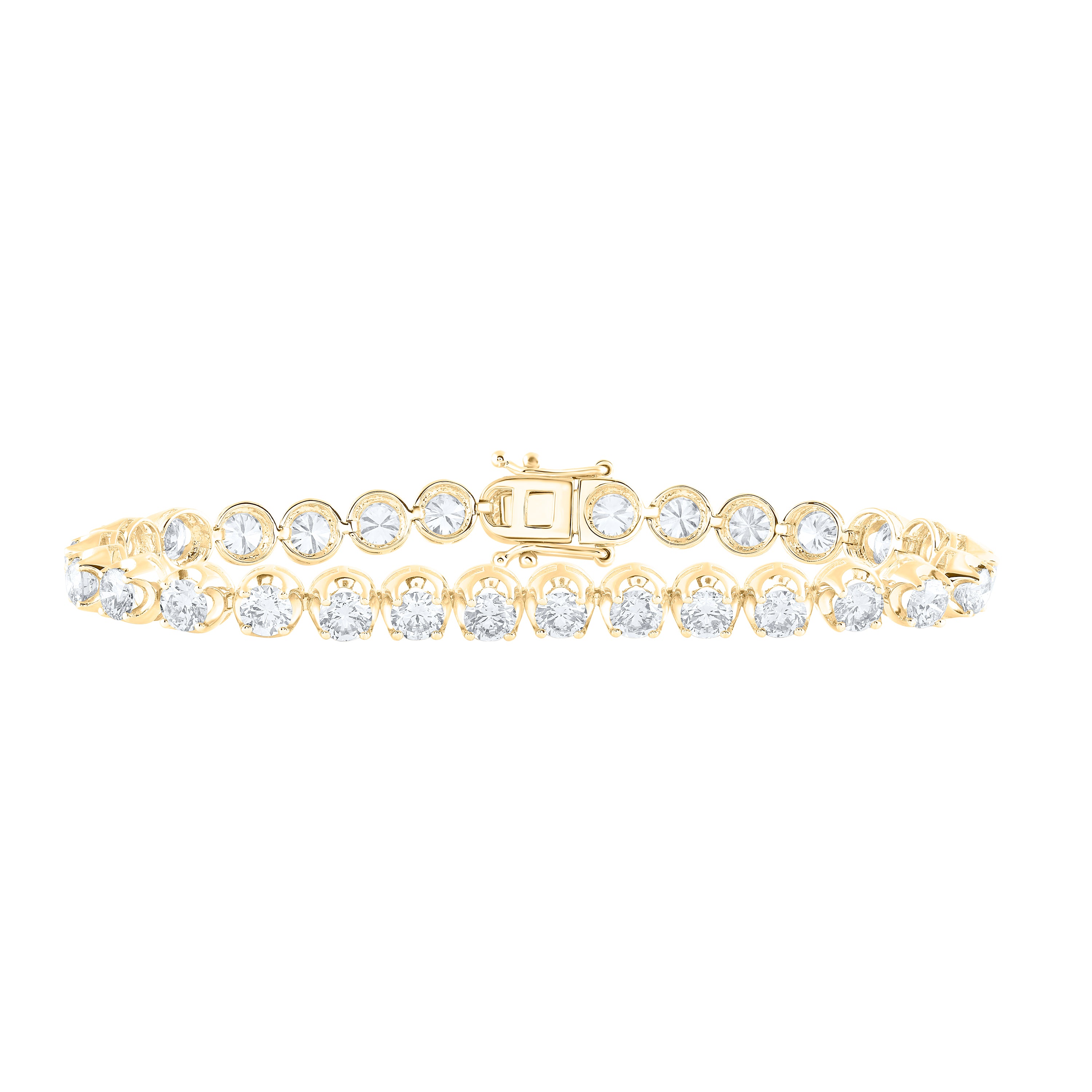 14Kt Yellow Gold 9 1/4Ctw-Dia Nk Fashion Tennis Bracelet-7 Inch (12.74 grams)