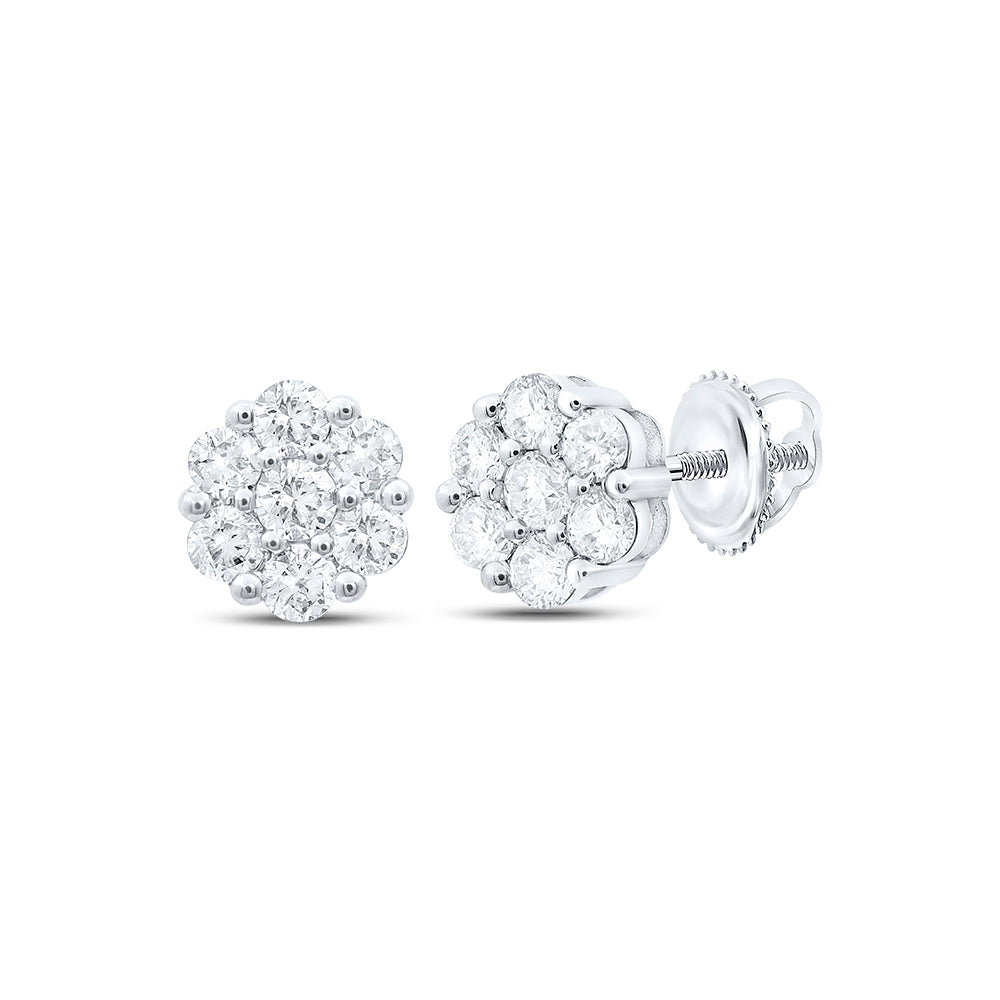1Ctw-Dia P1 Flower Earring (1.6 grams)