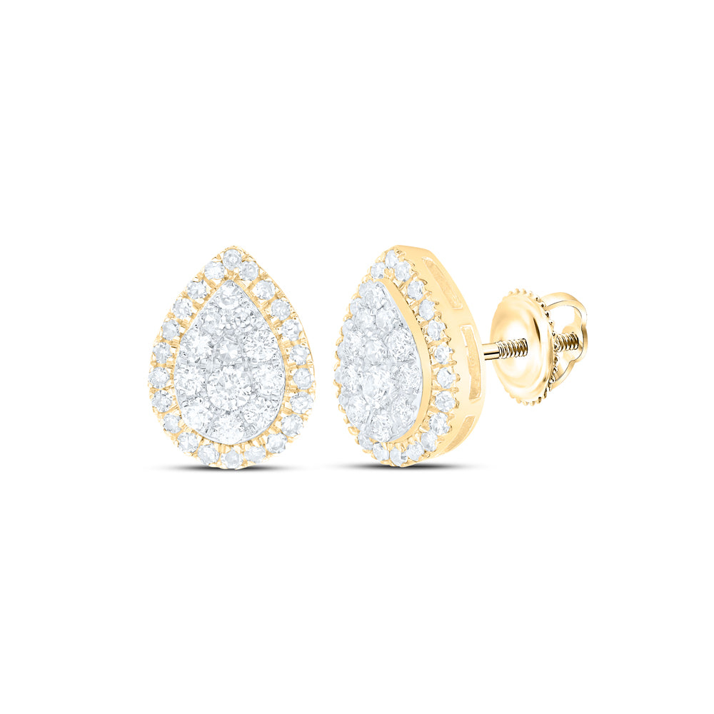 10Kt Yellow Gold 1/2Ctw-Dia Nk Pear Ladies Earring (1.54 grams)