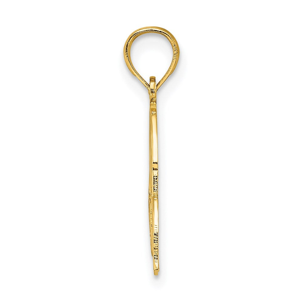 14k Yellow Gold 14.1 mm ALOHA Palm Tree Charm (0.52 grams)