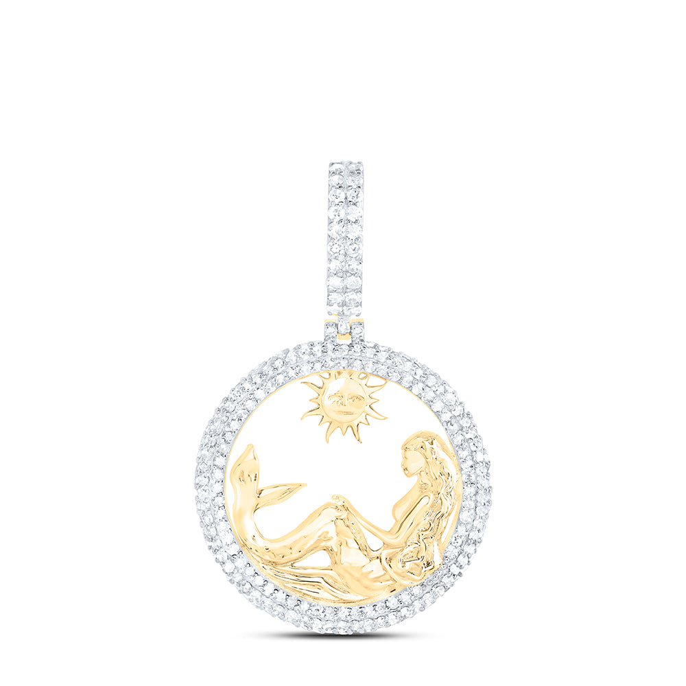10Kt Yellow Gold 1Ctw-Dia Nk Mermaid Charm (3.5 grams)
