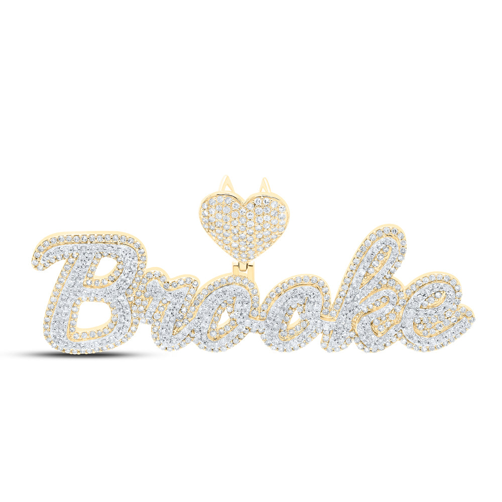 10Kt Yellow Gold 3 1/2 Ctw-Dia Nk Brooke" Mens Charm" (14 grams)
