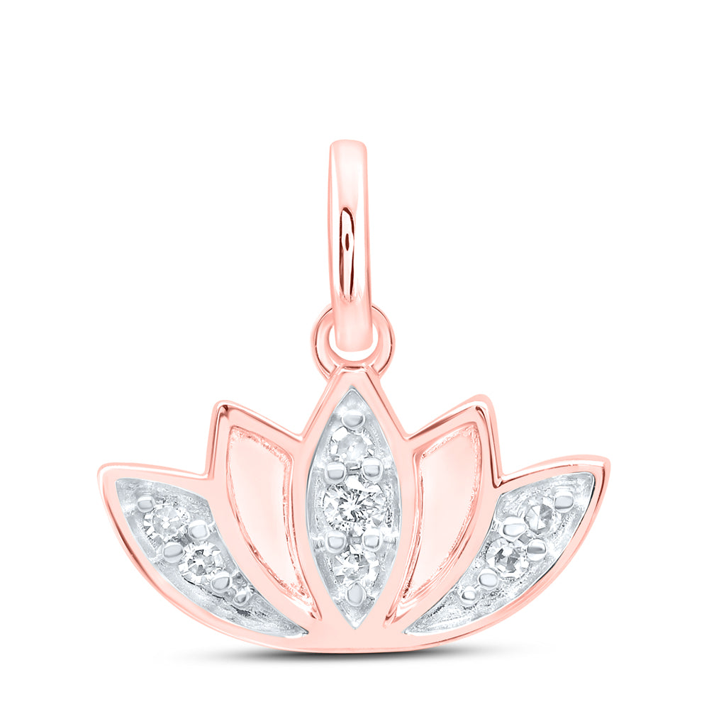 10Kt Rose Gold 0.033Ctw-Dia Nk Gift Pendant (1.4 grams)