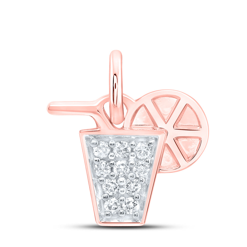 10Kt Rose Gold 1/20Ctw-Dia Nk Gift Pendant (1.4 grams)