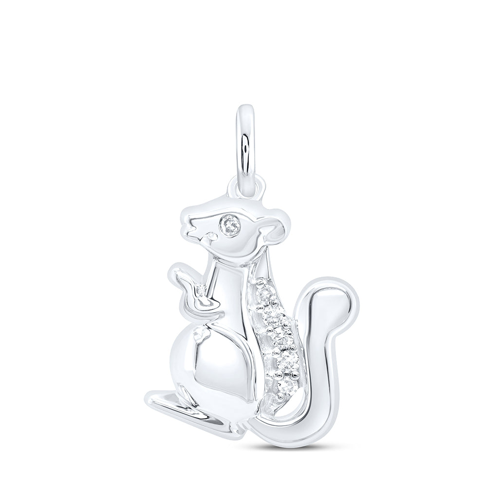 10Kt White Gold 0.033Ctw-Dia Nk Gift Pendant (1.4 grams)