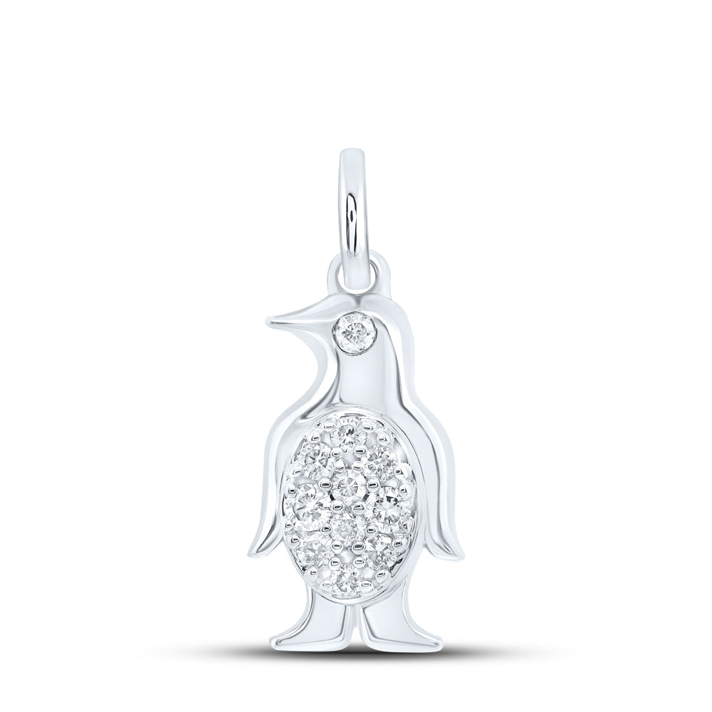 10Kt White Gold 1/12Ctw-Dia Nk Gift Pendant (1.4 grams)