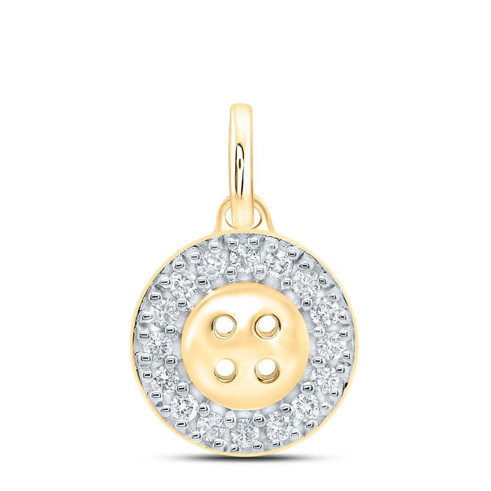 10Kt Yellow Gold 1/10Ctw-Dia Nk Gift Round Pendant (1.4 grams)