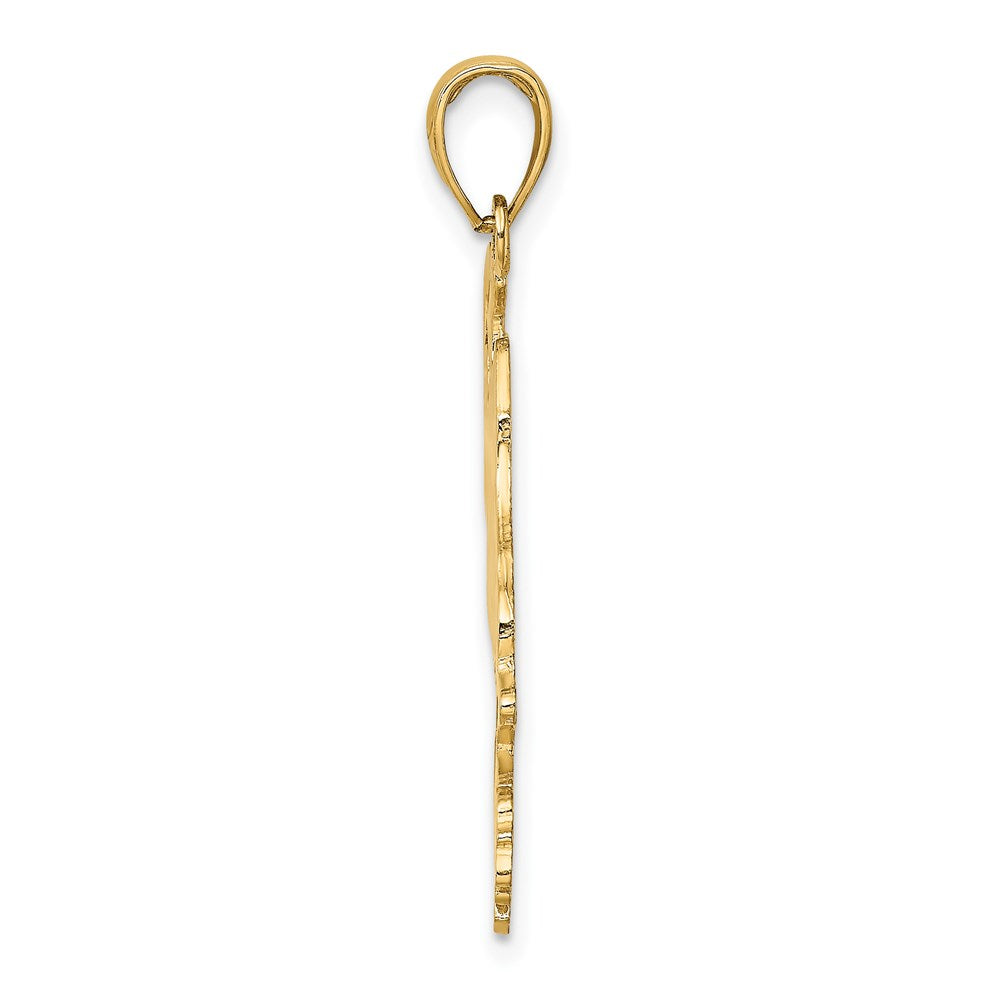14k Yellow Gold 9.5 mm Cut Out MARCO ISLAND Charm (2.14 grams)