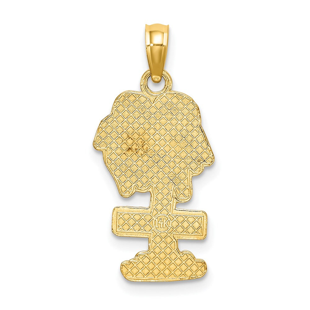 14k Yellow Gold 11.9 mm SANIBEL Palm Tree Charm (2.07 grams)