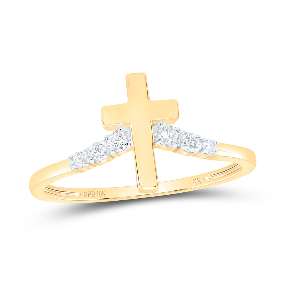 1/10 Ctw-Dia Nk Gift Cross Ring (1.52 grams)