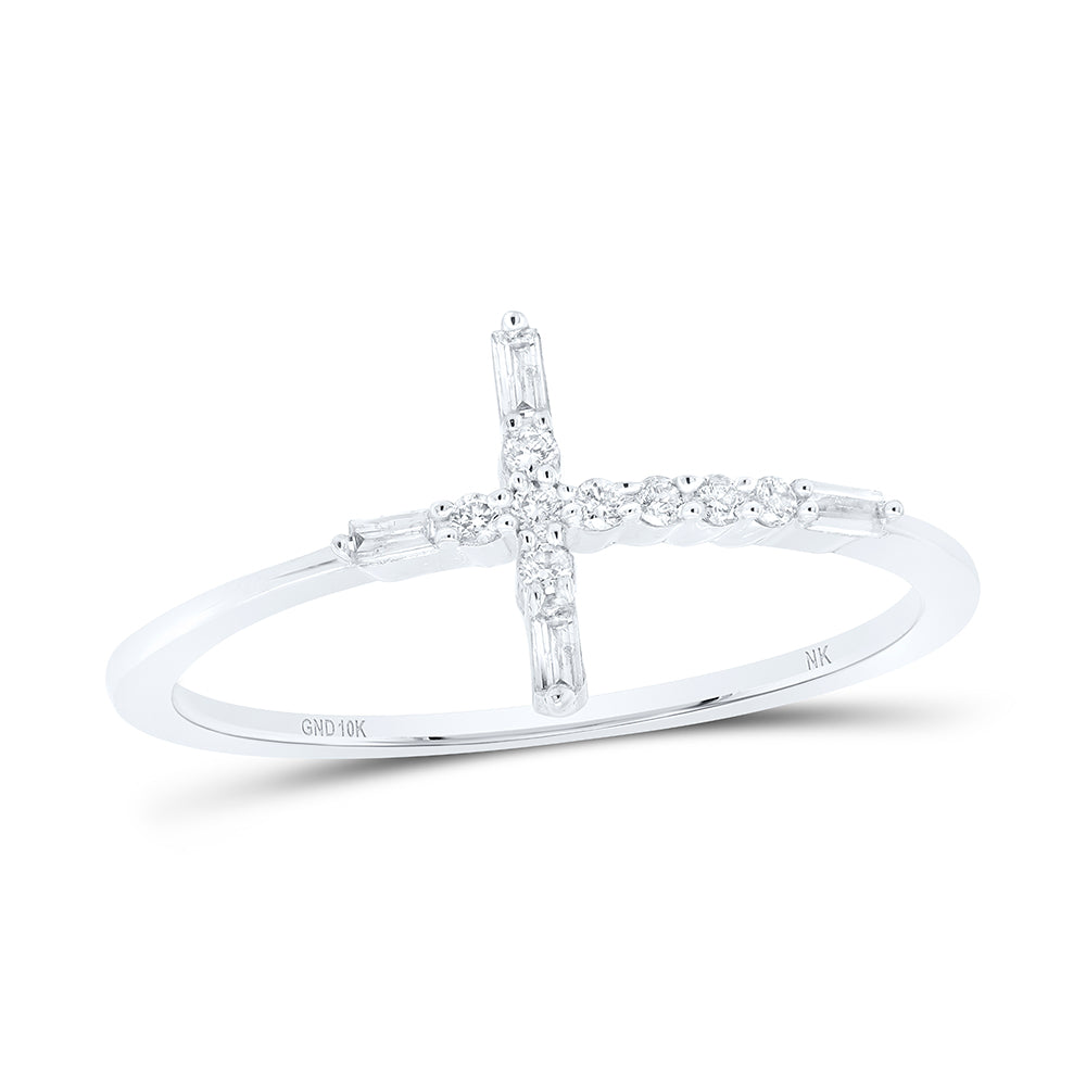 1/10 Ctw-Dia Nk Gift Cross Ring (1.11 grams)