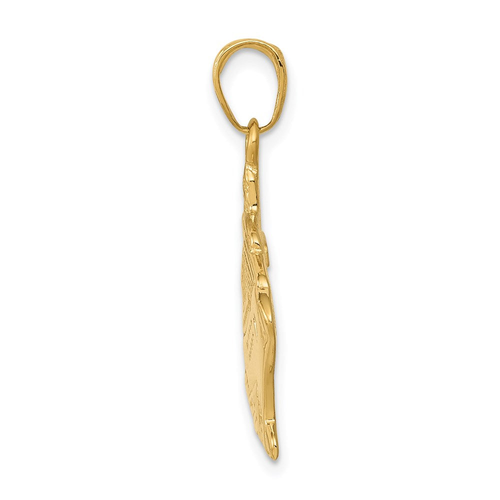 14k Yellow Gold 21 mm Cruise Ship Pendant (3.34 grams)