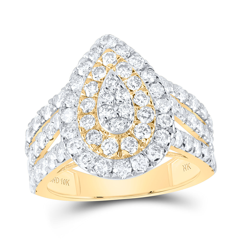 2 1/3Ctw-Diamond Pear Shape Ladies Ring (5.03 grams)