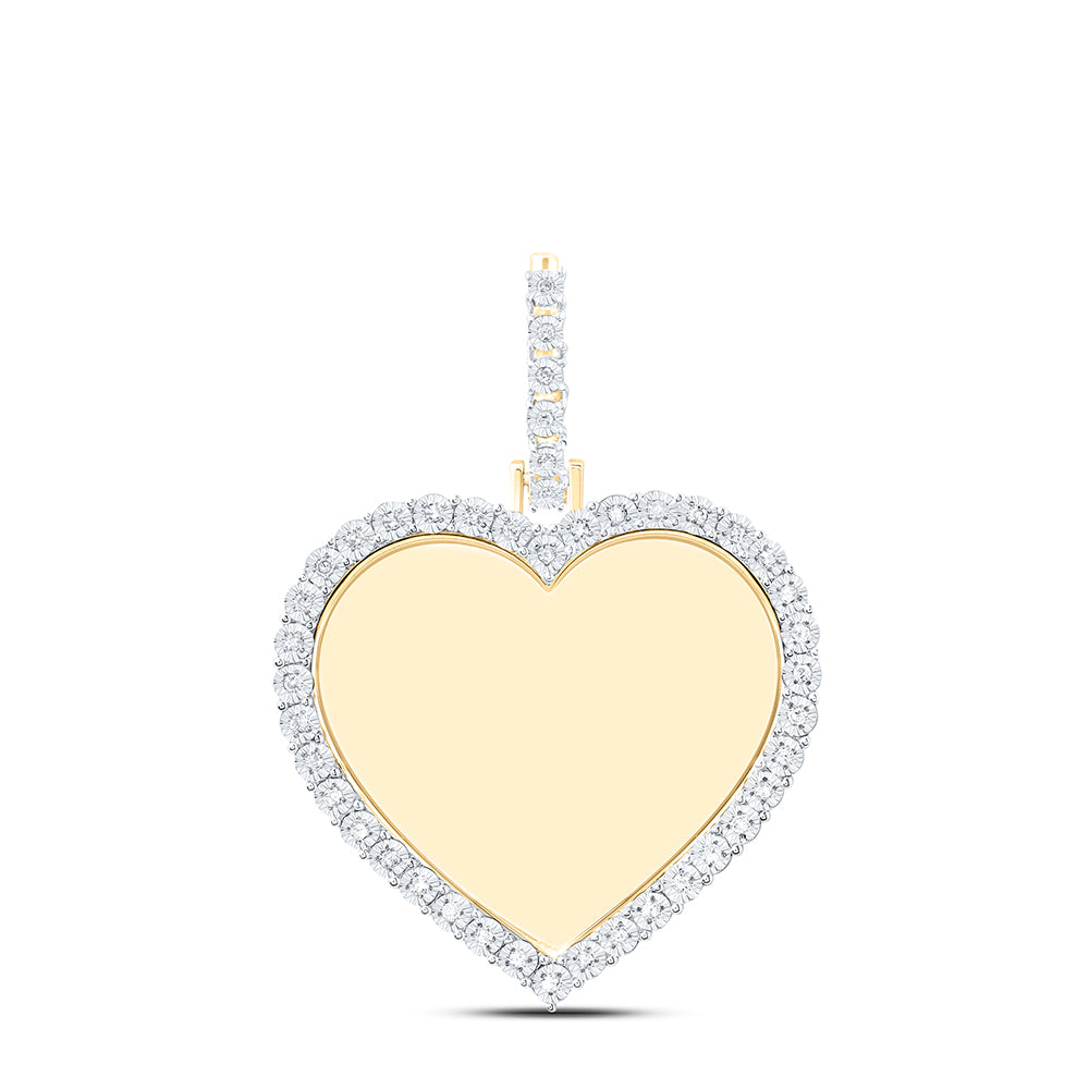 10Kt Gold 1/8Ctw-Dia P1 Fanuk Memory Heart Pendant