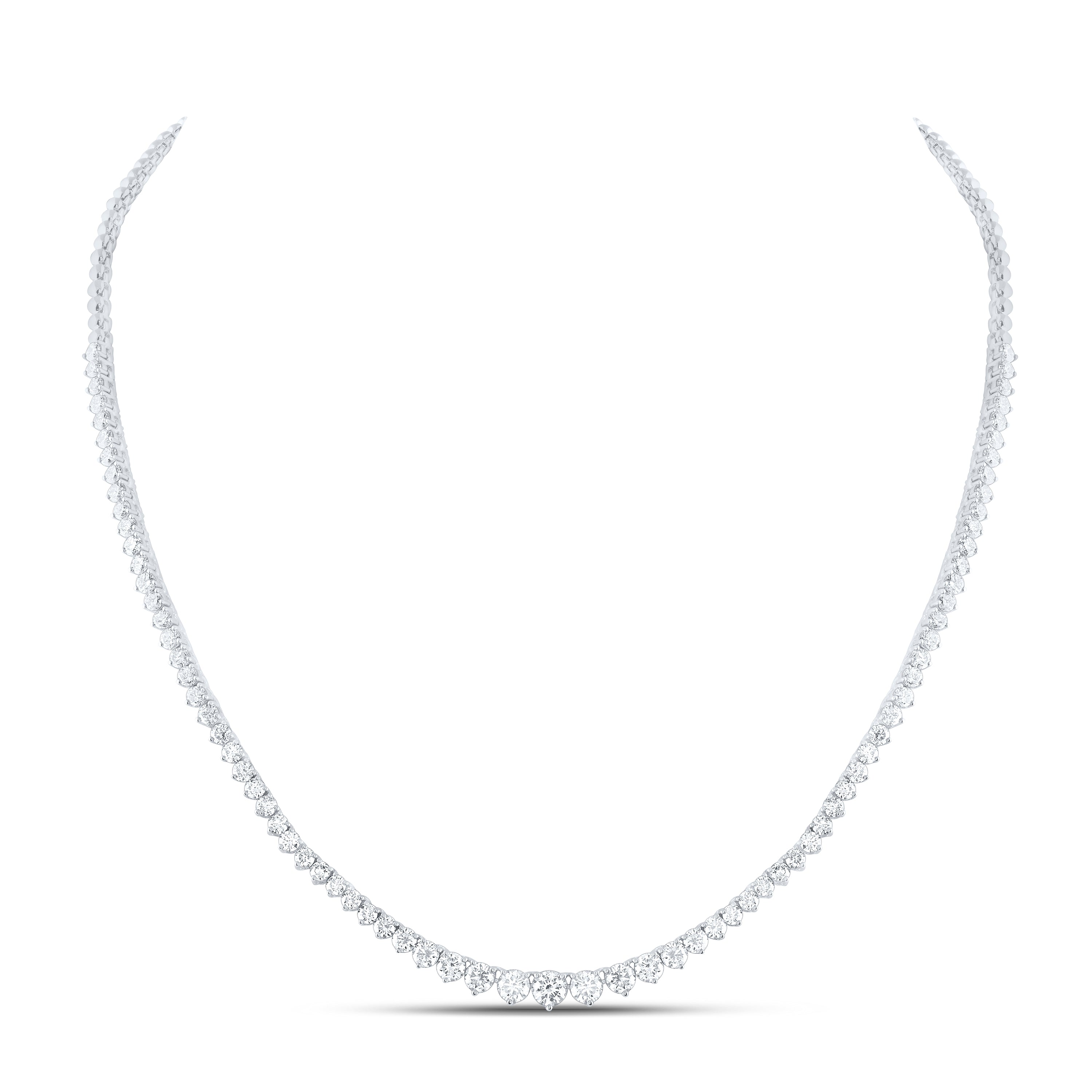 14Kt Gold 5Ctw-Diamond Fashion Necklace -(17 Inch)