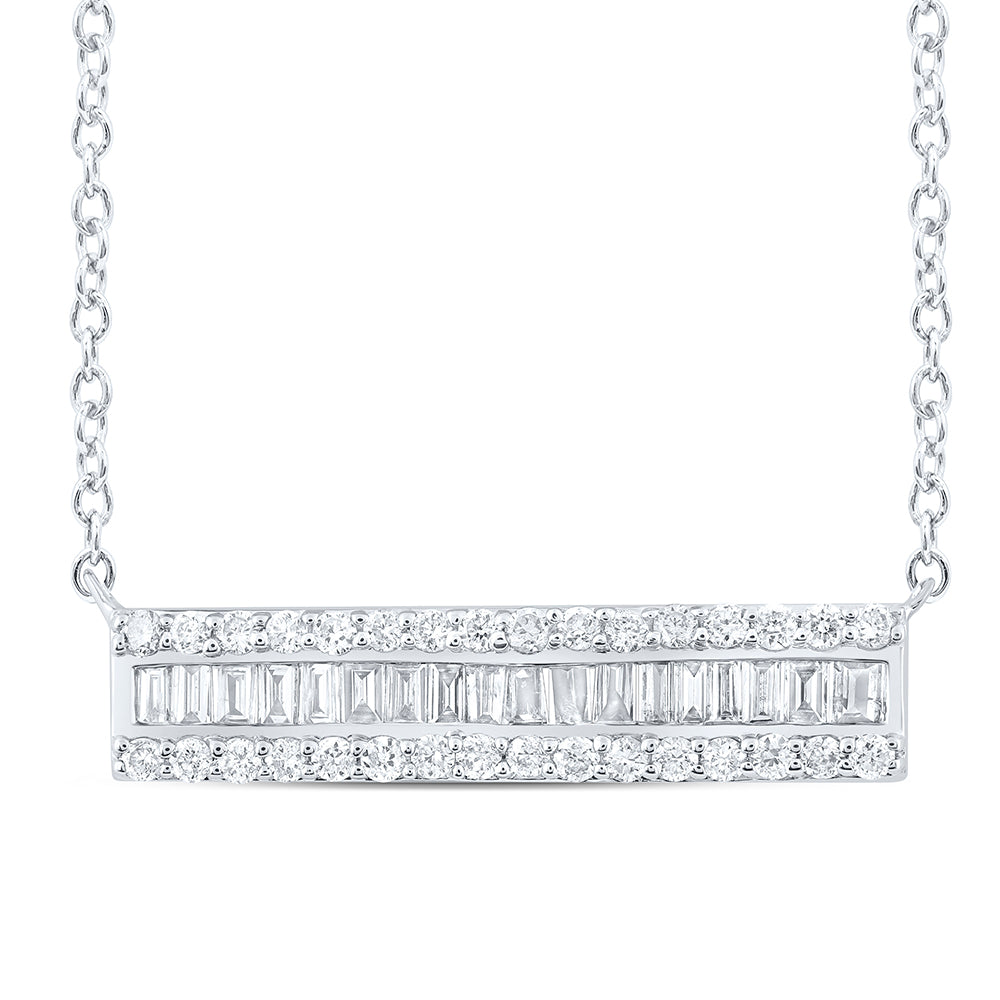 14Kt Gold 1/3Ctw-Diamond Ana M Fashion Necklace -18 Inch