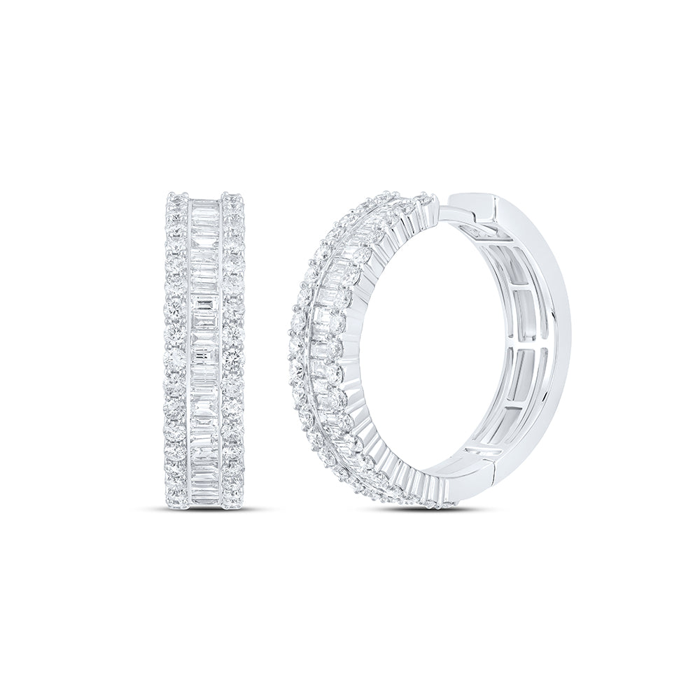 14Kt Gold 2 3/4Ctw-Dia Ana M Hoop Earring