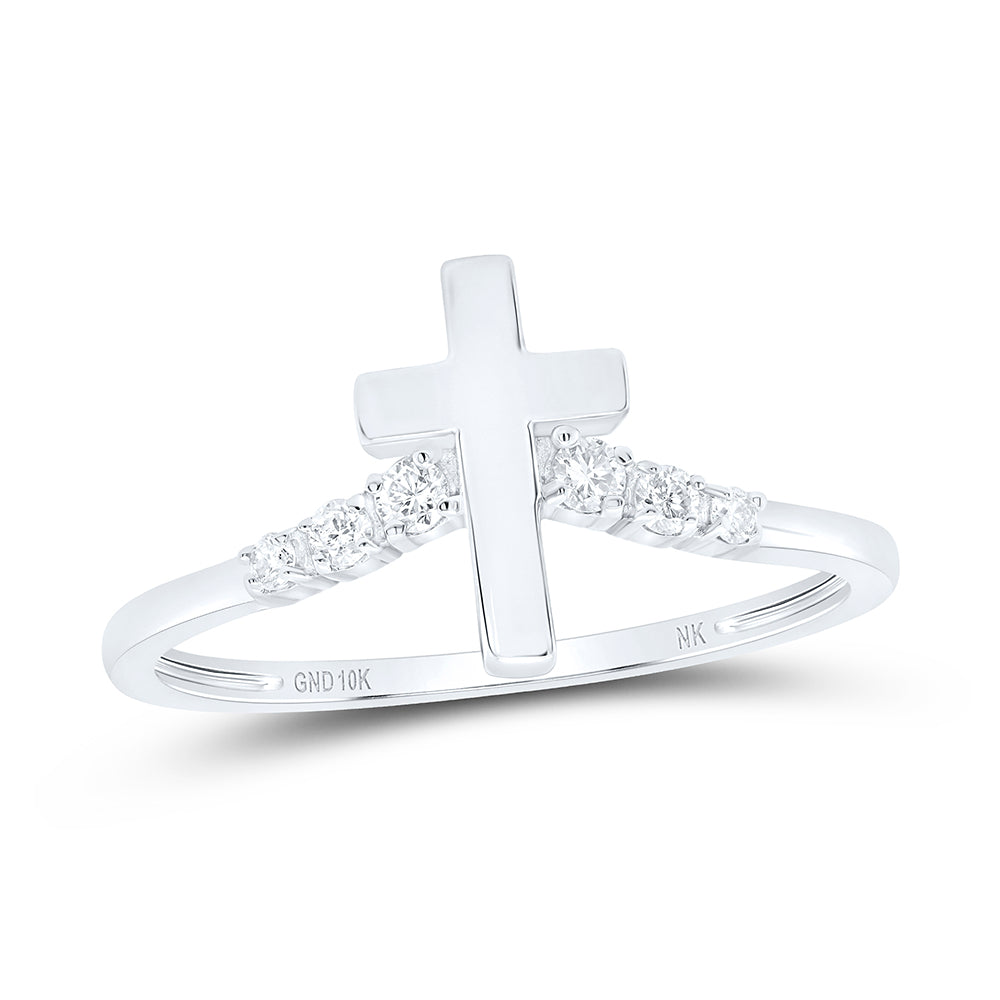 1/10 Ctw-Dia Nk Gift Cross Ring (1.52 grams)