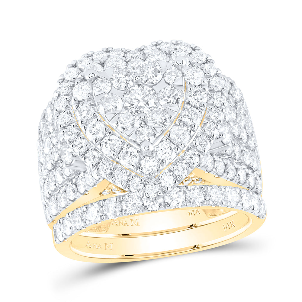 3 3/4Ctw-Diamond Ana M Fashion Bridal Set (11.48 grams)