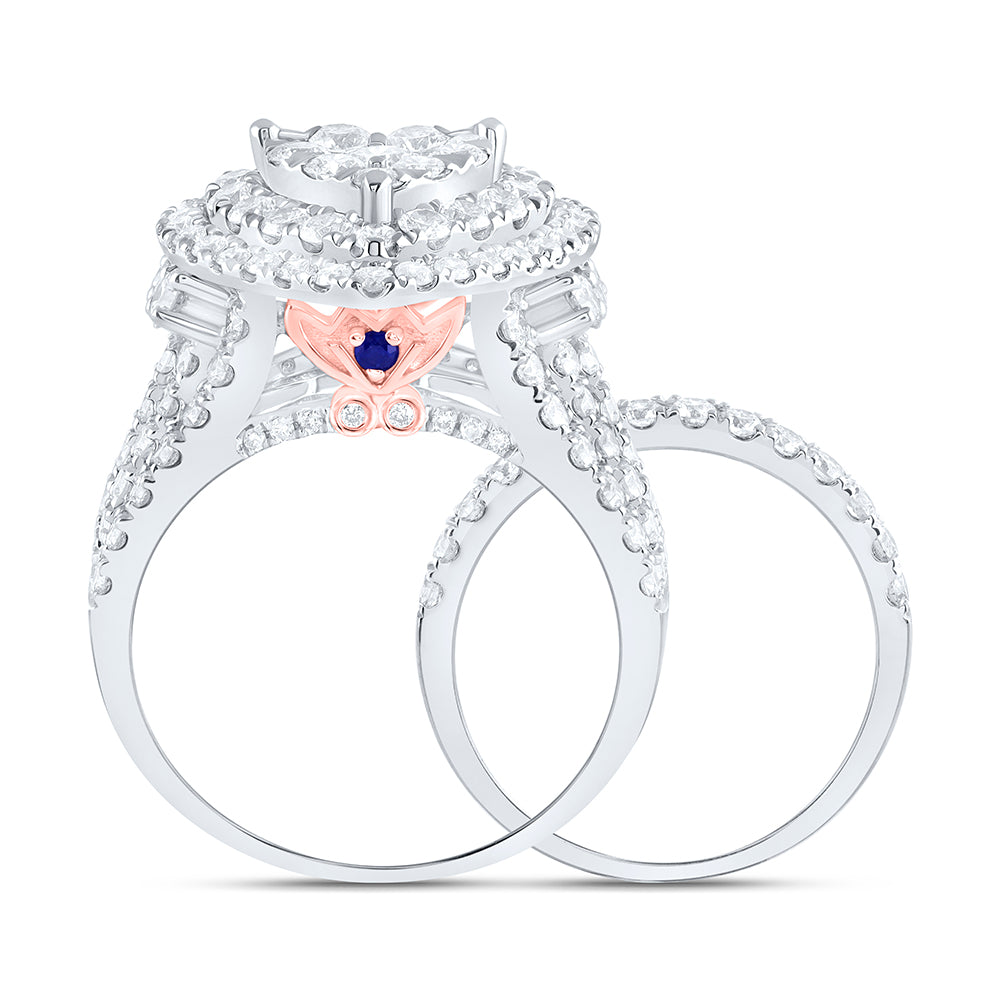 3 3/4Ctw-Dia Ana M Fashion Bridal Set (11.33 grams)