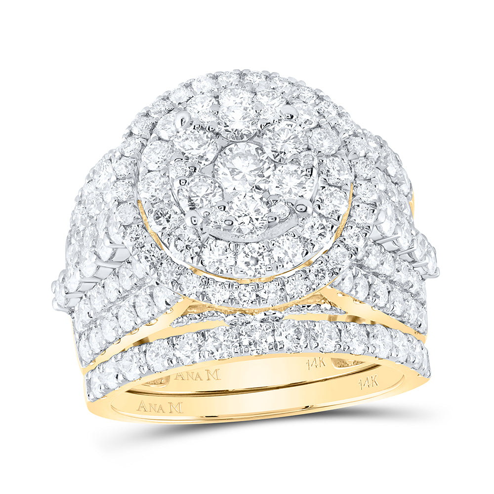 3 7/8Ctw-Dia Ana M 1/5Ct-Crd Fashion Bridal Set (11.29 grams)