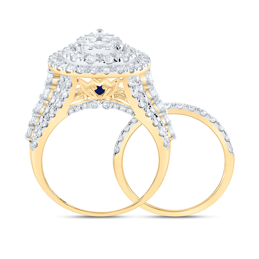 3 7/8Ctw-Dia Ana M Fashion Bridal Set (11.57 grams)