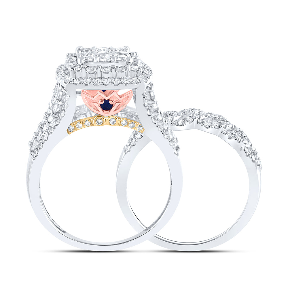 2Ctw- Nat Dia Ana M Fashion Bridal Set (7.81 grams)