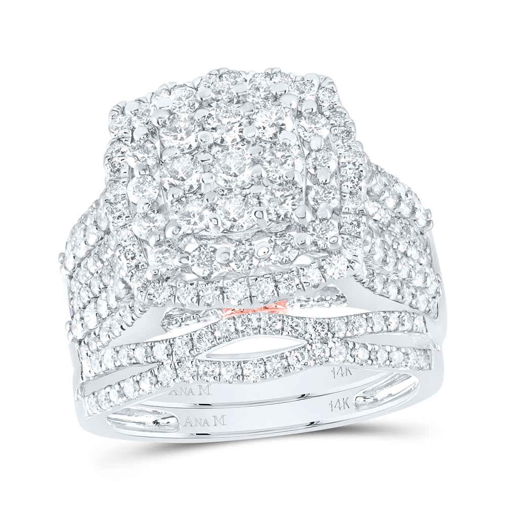 2 1/5Ctw-Nat Dia Ana M Fashion Bridal Set (8.73 grams)