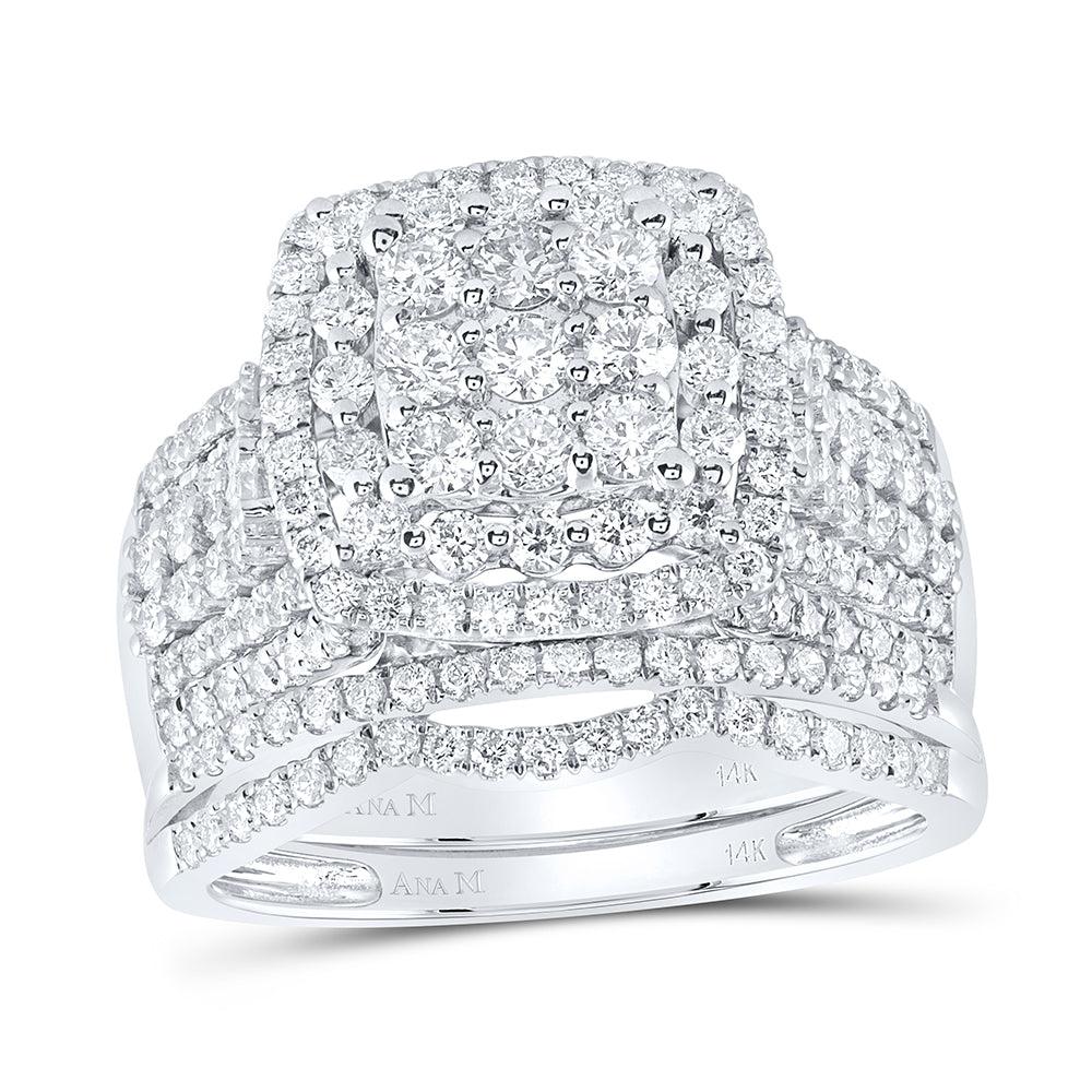 2Ctw-Dia Ana M Fashion Bridal Set (8.07 grams)