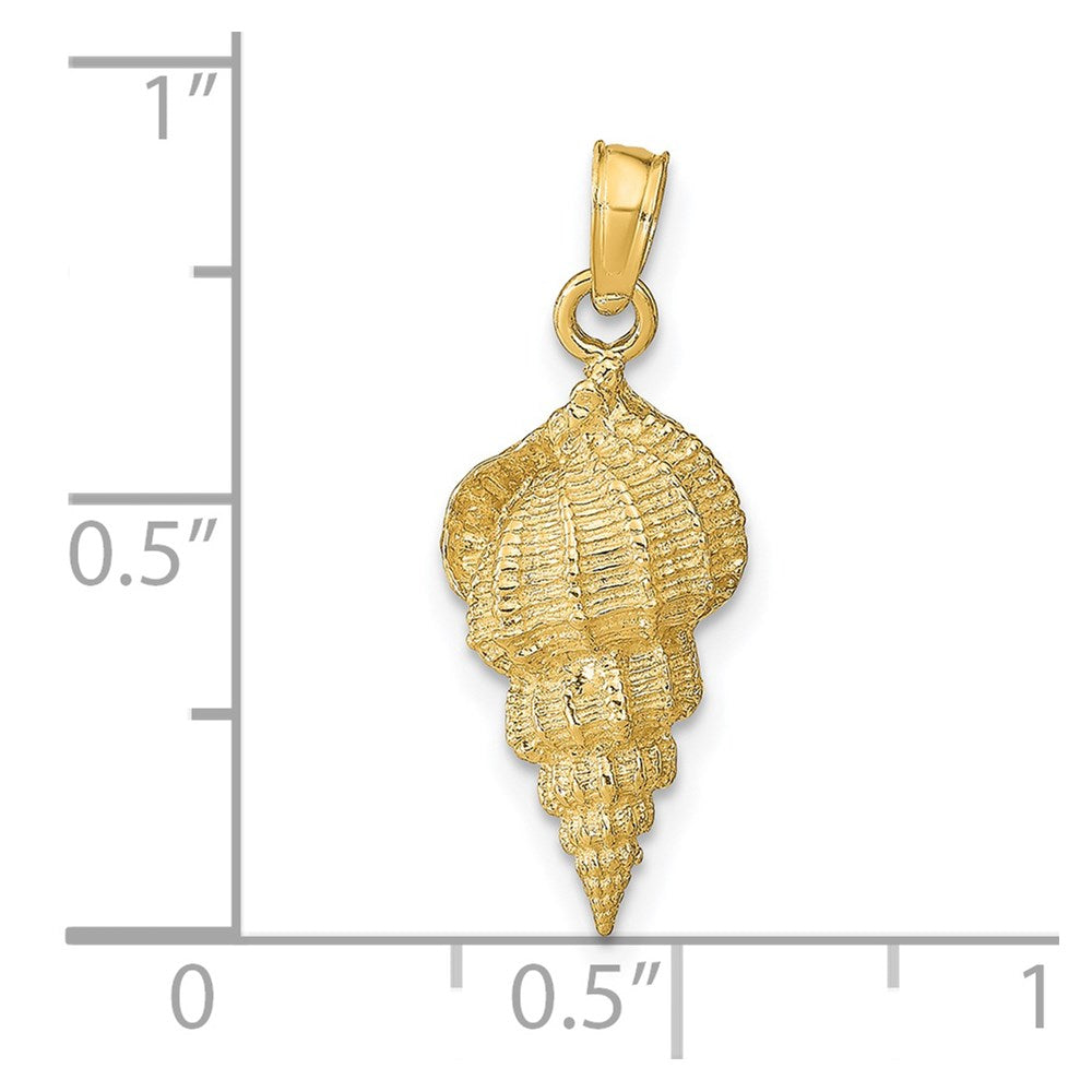 14k Yellow Gold 9 mm Conch Shell Pendant (1.4 grams)