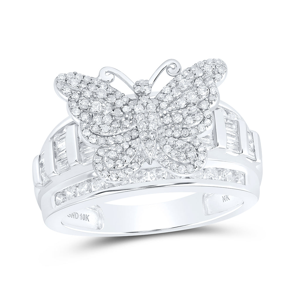 1Ctw-Dia Nk Fashion Butterfly Ring (5.24 grams)