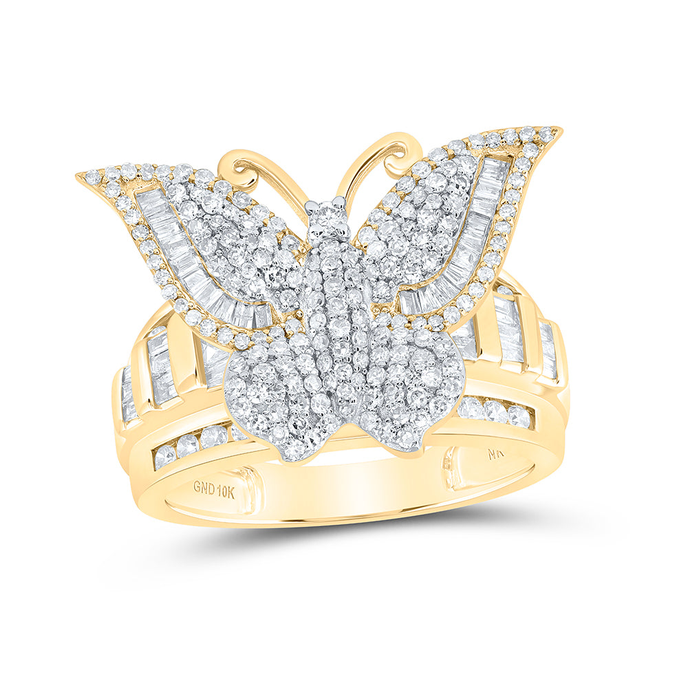 1 1/2Ctw-Dia Nk Fashion Butterfly Ring (6.07 grams)