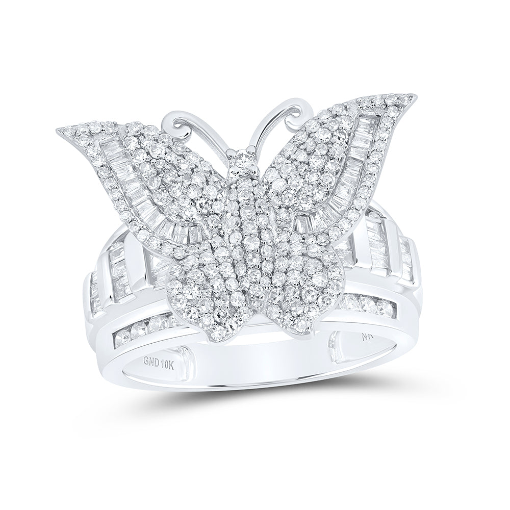 1 1/2Ctw-Dia Nk Fashion Butterfly Ring (6.07 grams)