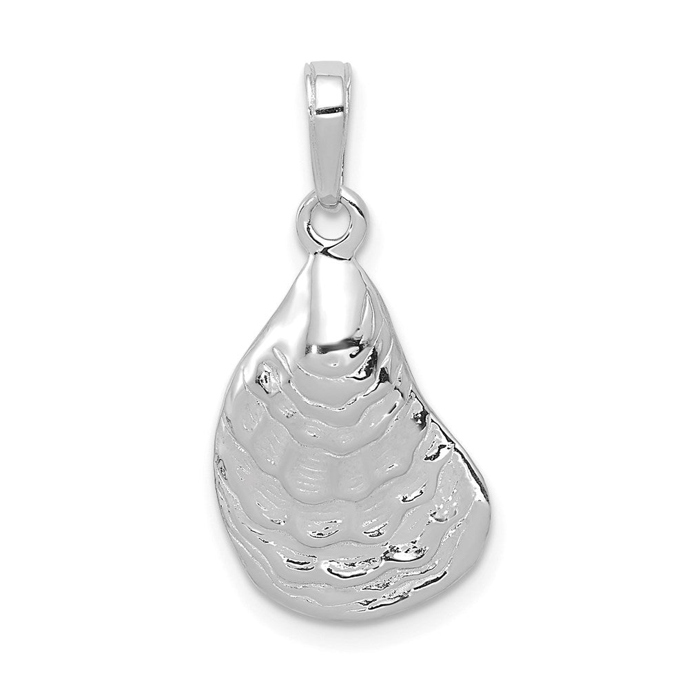 14k White Gold 13 mm  Oyster Shell Pendant (1.6 grams)