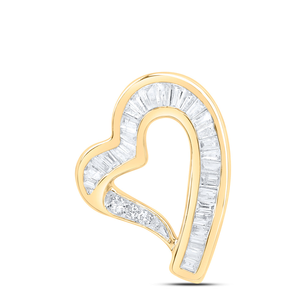 10Kt Gold 1/5Ctw-Dia Nk Gift Heart Pendant